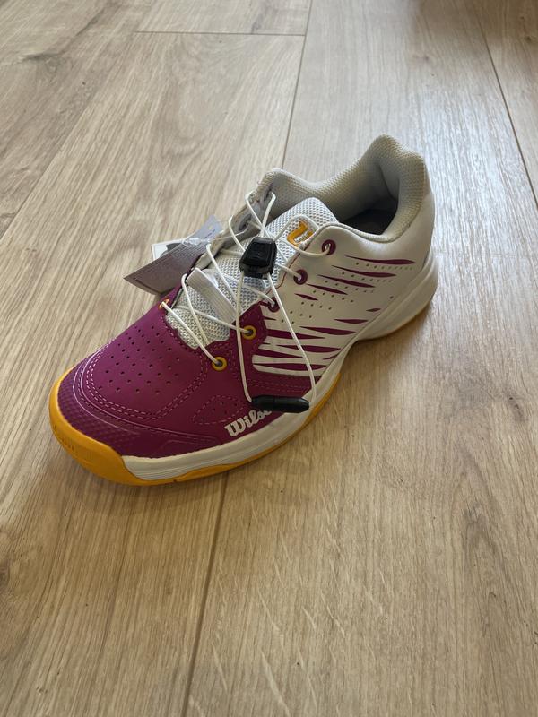 Image de Wilson - Chaussures de Tennis Kaos JR 2.0 QL Mauve/Blanc disponible sur ekwip