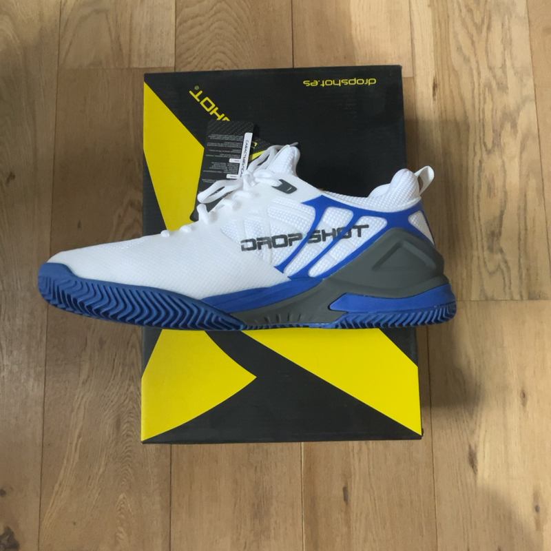 Image de Drop Shot - Chaussures de Padel Mylar XTW Blanc/Bleu disponible sur ekwip