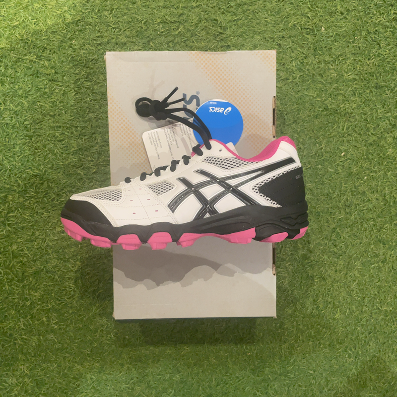 Image de Asics - Chaussures de Hockey Gel-Blackheath 4 GS Blanc/Noir/Rose disponible sur ekwip