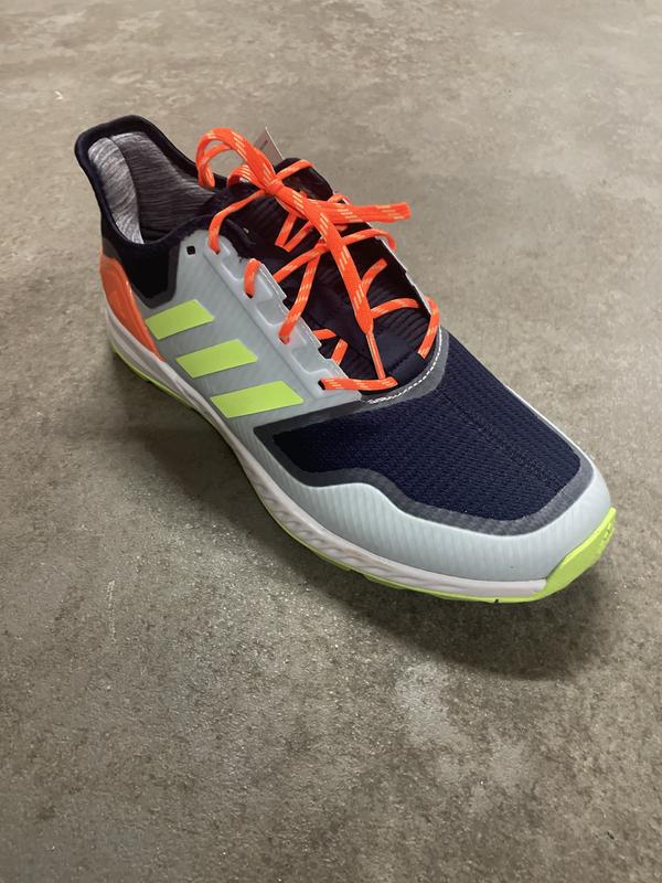 Image de Adidas - Chaussures de Hockey sur gazon Adipower Gris/Jaune/Orange disponible sur ekwip