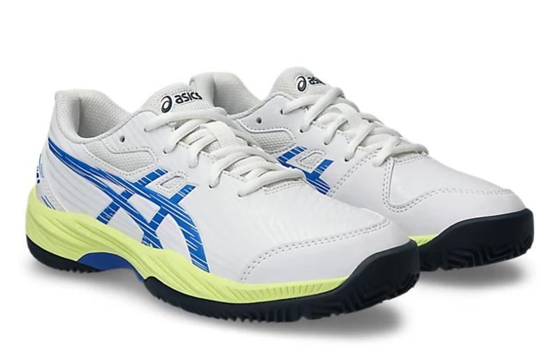 Image de Asics - Chaussures de Padel Gel-Game 9 Padel GS Blanc/ Bleu/ Jaune disponible sur ekwip