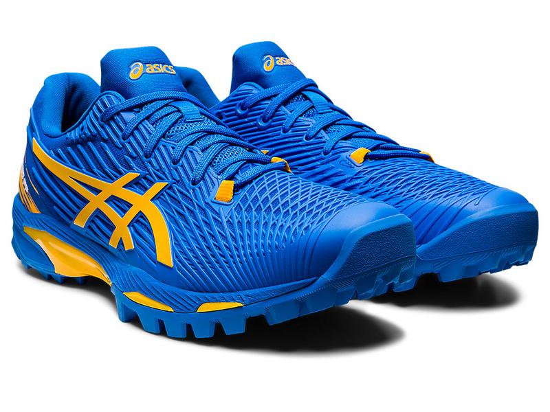 Image de Asics - Chaussures de Hockey Field Speed FF Electric Blue/Sunflower disponible sur ekwip