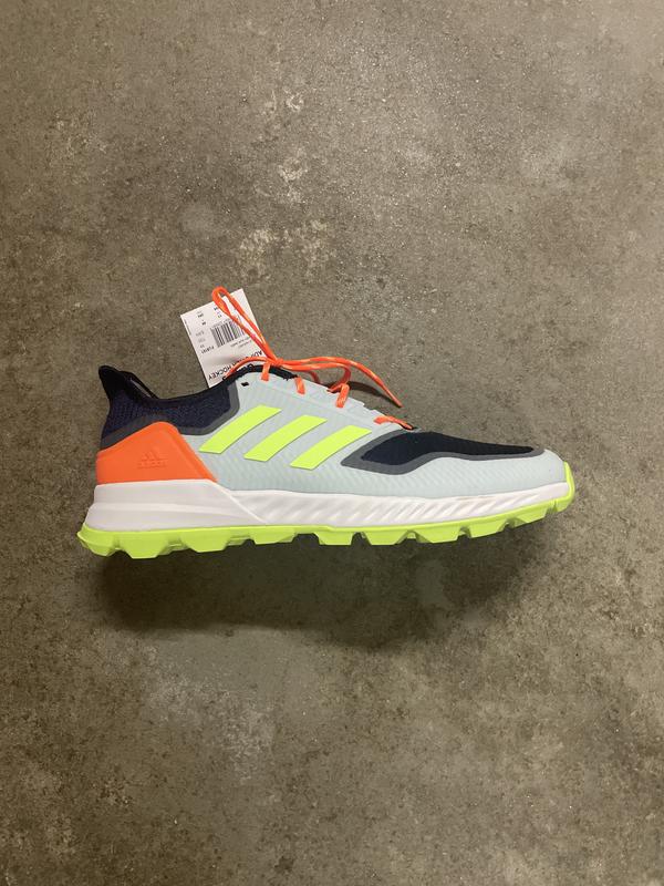 Image de Adidas - Chaussures de Hockey sur gazon Adipower Gris/Jaune/Orange disponible sur ekwip