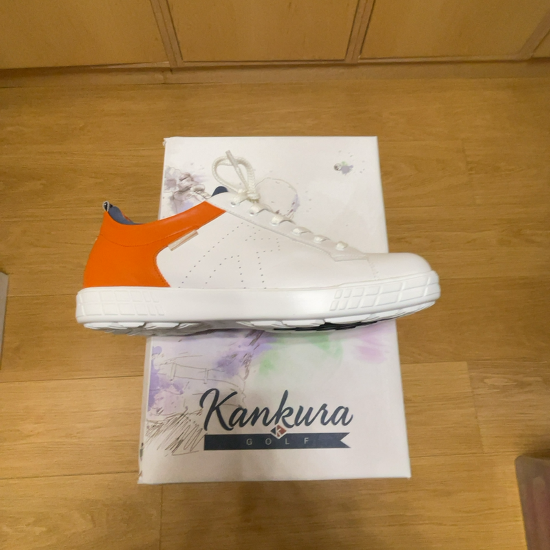 Image de Kankura - Chaussures de Golf Drive 3 S20 Blanc/Orange disponible sur ekwip