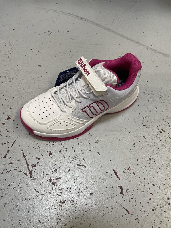 Image de Wilson - Chaussures de Tennis Stroke K White/Halogen Blue/Berry disponible sur ekwip