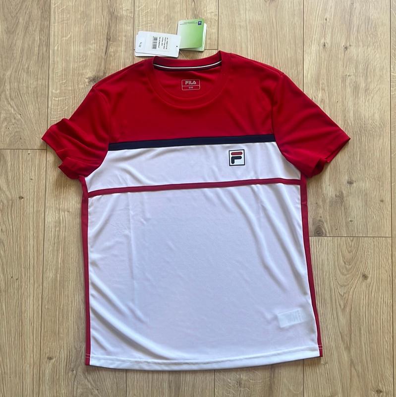 Image de Fila - T-Shirt Steve White/Fila Red disponible sur ekwip