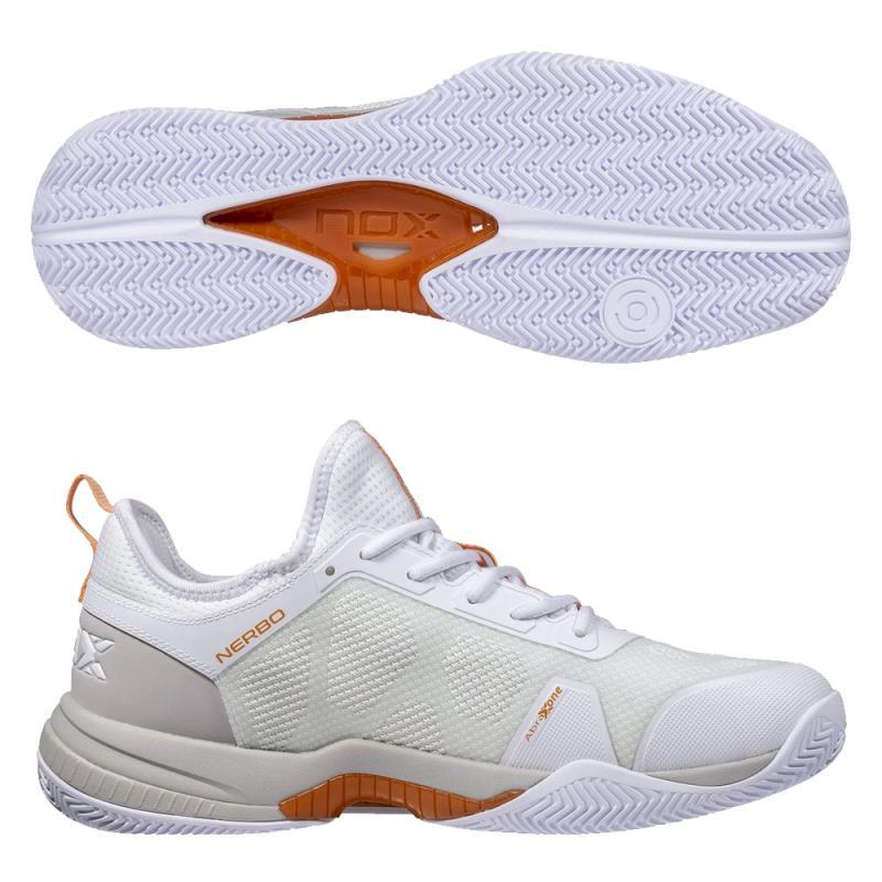 Image de Nox - Chaussures de Padel Lux Nerbo Blanc/Orange disponible sur ekwip